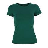 2016 Casual T shirt Women Letter Print and Solid Color Round Neck Pink Tops Femmes Tees Cotton Women's Fashion tshirts Clothing