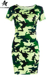 2016 NEW Summer Women TShirts Printed Camouflage Green Poleras De Mujer Casual Sexy Lady Long Army Top Female Fashion Tees CH525