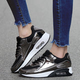 2016 New Brand Summer Sports Shoes Durable Outdoor Lace-Up Couple Sneaker Superstar Air Mesh Glossy Gold Men&women Running Shoes