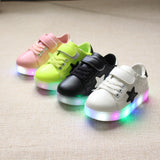 2016 New LED lights Child sneakers shoe trend Fluorescence casual kids boys girls sports shoes children leather sneakers shoes