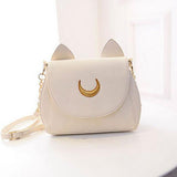 2016 New Summer Limited Sailor Moon Chain Shoulder Bag Ladies Luna Cat PU Leather Handbag Women Messenger Crossbody Small Bag