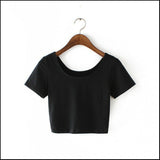 Crop Top Ladies Short Sleeve T Shirt