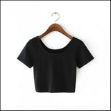 Crop Top Ladies Short Sleeve T Shirt