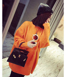 2016 Women Sweaters and Pullovers Korean Winter Sweater Pullovers Jumpers Burderry Pull Femme O-neck Loose Knitted Sweater