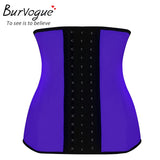 Burvogue Hot Shapers Waist Trainer Steel Bone Latex Waist Shaper Underbust Women Slimming Body Shaper Plus Size Shapewear