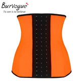 Burvogue Hot Shapers Waist Trainer Steel Bone Latex Waist Shaper Underbust Women Slimming Body Shaper Plus Size Shapewear