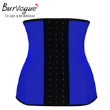 Burvogue Hot Shapers Waist Trainer Steel Bone Latex Waist Shaper Underbust Women Slimming Body Shaper Plus Size Shapewear