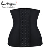 Burvogue Hot Shapers Waist Trainer Steel Bone Latex Waist Shaper Underbust Women Slimming Body Shaper Plus Size Shapewear
