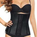 Burvogue Hot Shapers Waist Trainer Steel Bone Latex Waist Shaper Underbust Women Slimming Body Shaper Plus Size Shapewear
