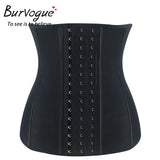 Burvogue Hot Shapers Waist Trainer Steel Bone Latex Waist Shaper Underbust Women Slimming Body Shaper Plus Size Shapewear