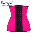 Burvogue Hot Shapers Waist Trainer Steel Bone Latex Waist Shaper Underbust Women Slimming Body Shaper Plus Size Shapewear