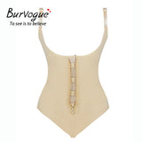 Burvogue Latex Waist Trainer Clips or Zip Women Body Shaper Slimming Shapewear Butt Lifter Tummy Control Waist Shaper Underwear