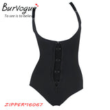Burvogue Latex Waist Trainer Clips or Zip Women Body Shaper Slimming Shapewear Butt Lifter Tummy Control Waist Shaper Underwear