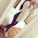 Fashion Lady Knitwear Women Casual Sweater Autumn Winter Knitted Plus Size Split Pullover Sweater