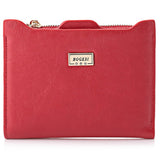 HOT Small Designer Slim Women Red Wallet Thin Zipper Ladies PU Leather Coin Purses Female Purse Mini Clutch Cheap Womens Wallets