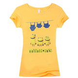Copy of (Harajuku T Shirt)2016 Sexy cute Womens Lycra Tee T Shirt Ladies Minion Slim Summer 3d kawaii Women T-Shirts Minions Cartoon Top
