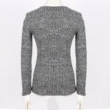 Lace up V Neck Top Lady Sexy Knitted Tops Pullover Cross Lace Up Long Sleeve T Shirt