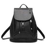 Mini Black Leather Backpack School Bags For Teenagers Girls 2016 Bagpack Women Mochilas Escolares Adolescentes Femininas