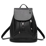 Mini Black Leather Backpack School Bags For Teenagers Girls 2016 Bagpack Women Mochilas Escolares Adolescentes Femininas