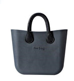 Mini Mid size Obag O bag style AMbag with black insert lining with handles waterproof fashion women's EVA silicon DIY bags