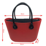 New O lady handbag Candy women's bags Nice silicone O rubber bagoutside EVA bag Rubber bags DIY without logo