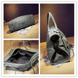 Rivet  Women Leather Handbag Fashion Tassel Messenger Bag Vintage Shoulder Bag Large Top-Handle Bags  Mummy Package