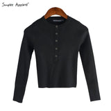 Simplee Apparel autumn warm pullover red short knitted sweater Women tops elastic Autumn Winter 90's crop top long female tops