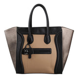 VN 2016 Fashion Ladies PU Leather Smiley Tote Bags Vintage Smile Face Gold Leather Handbags Casual Women's Handbags Shoulder Bag