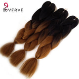 Ombre Kanekalon Braiding Hair braid 100g/piece Synthetic Two Tone High Temperature Fiber Kanekalon Jumbo Braid Hair Extensions