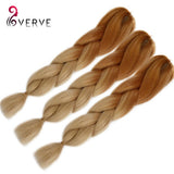 Ombre Kanekalon Braiding Hair braid 100g/piece Synthetic Two Tone High Temperature Fiber Kanekalon Jumbo Braid Hair Extensions