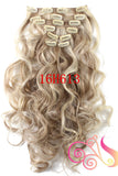 1Set Clip On Hair Extension 50cm 20inch 7pcs/set Natural Hairpieces Hair Style Wavy Curly Synthetic Clip In Hair Extensions 999