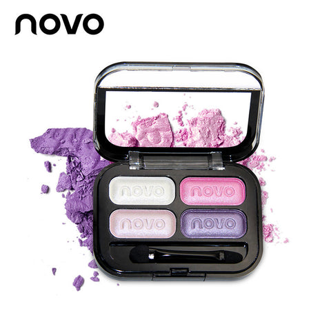 Women Fashion Makeup Eyeshadow Palette 2 Styles 4 Colors Smoky Shimmer Cosmetics Make Up Matte Eye Shadow Palette With Brush