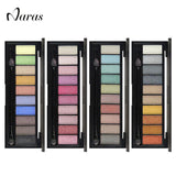 2016 Naras 10 Colors Nude Makeup Eyeshadow Palette with Brush Luminous Glitter Shimmer Eye shadow Make Up Palette Cosmetics
