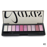 2016 Naras 10 Colors Nude Makeup Eyeshadow Palette with Brush Luminous Glitter Shimmer Eye shadow Make Up Palette Cosmetics