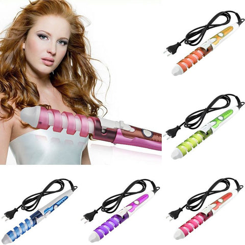 Electric Magic Hair Styling Tool Rizador De Pelo Hair Curler Roller Pro Spiral Curling Iron Wand Curl Styler EU US Plug
