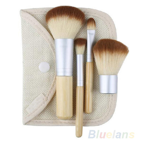 Hot selling Women 5pcs/set Hot Selling   New BAMBOO Makeup Brush Set 5pcs Make Up Brushes  1FLE
