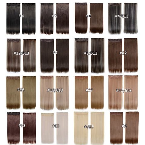 Clip In Hair Extensions 24inch 60cm 120g 5clips Long Straight  Synthetic Hair Clip in Synthetic Hair Extension Free Shipping