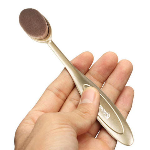3 Colors Oval Makeup Tool Cosmetic Foundation Cream Powder Blush Makeup Brush( Black Gold Silver)