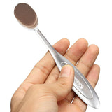 3 Colors Oval Makeup Tool Cosmetic Foundation Cream Powder Blush Makeup Brush( Black Gold Silver)