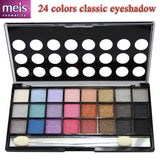 eyeshadow palette maquiagem makeup 24 colors eye shadow shimmer naked palette make up beauty with eye pencil Free shipping 2413