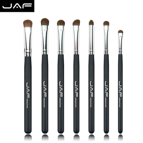 JAF 7pcs Eye Brushes Set Pink Makeup Brush Sets makeup brush kit Natural Eye Shadow Brushes  Blending Pencil  Kit JE07PY