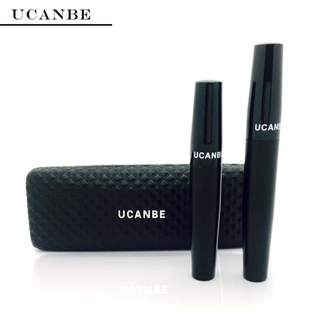 Ucanbe brand Mascara better than Younique 3d Mascara Fiber lashes Waterproof double mascara Eyelashes Grower Makeup 2pcs/Set
