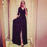 2016 New Women Autumn Dress Long Sleeve V neck Sexy Club Bandage Dress Open Front Slit Casual Maxi Long Dress With Belt