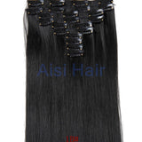 16 Colors Clip in Hair Extensions 25inch Long Straight Fake False Hair Extension Heat Resistant Synthetic Natural Hair Extension