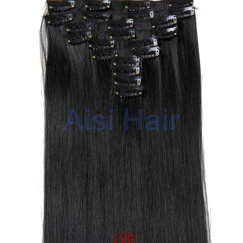 16 Colors Clip in Hair Extensions 25inch Long Straight Fake False Hair Extension Heat Resistant Synthetic Natural Hair Extension