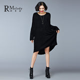 2016 Women's Sweater Dress Winter Autumn Terry Keep Warm Short in Front Long in Back Knee Length Casual Dresses(R.Melody DS0165)
