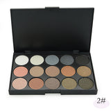 HOT! Eye Makeup 15 Color Matte Shimmer Pigment Nude Eyeshadow Palette Cosmetic Make up Set EARTH Tone Eye Shadow #E15#