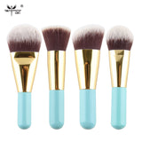 4 pcs Kabuki Brushes Synthetic Hair Stage Make Up Tools Makeup Brush Set  Travel Kit