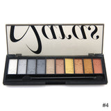 2016 Naras 10 Colors Nude Makeup Eyeshadow Palette with Brush Luminous Glitter Shimmer Eye shadow Make Up Palette Cosmetics