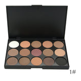 HOT! Eye Makeup 15 Color Matte Shimmer Pigment Nude Eyeshadow Palette Cosmetic Make up Set EARTH Tone Eye Shadow #E15#